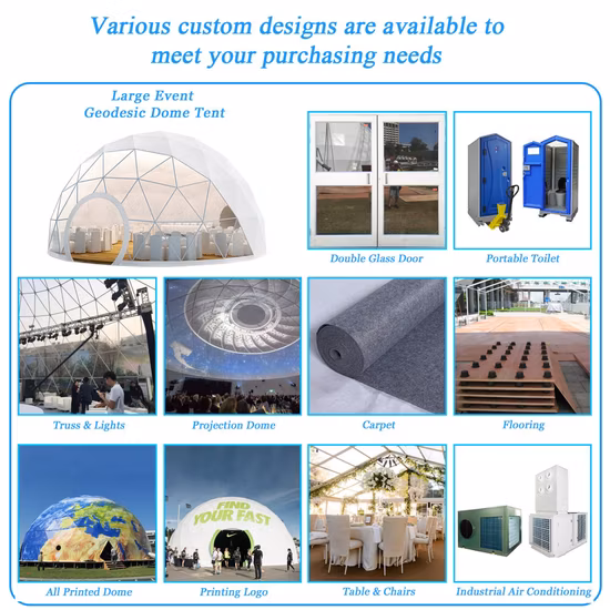 Customized Resort Hotel Business Dome Tent Geodesic Domes Glamping House